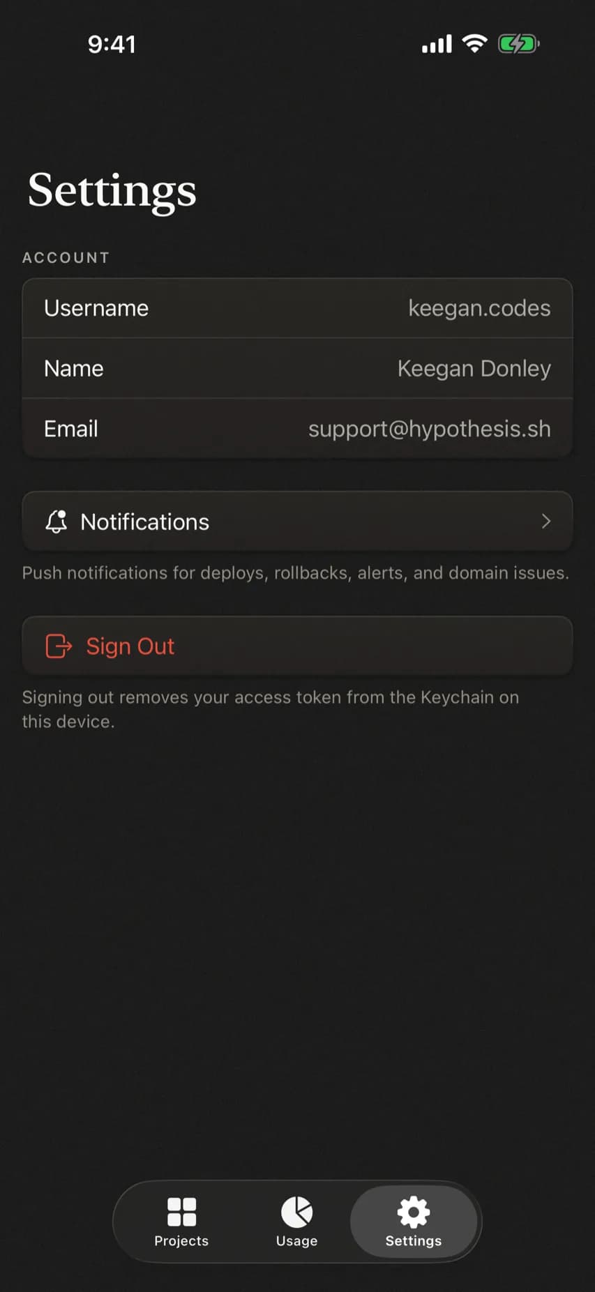 Account and team settings